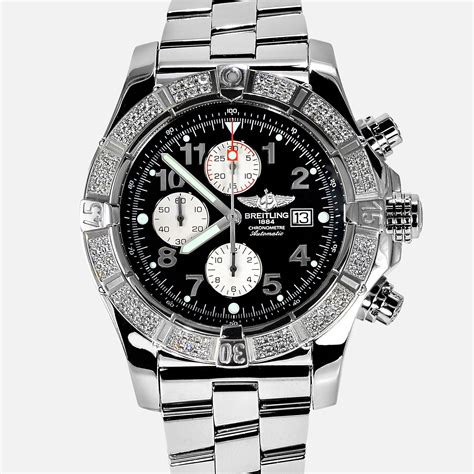 breitling super avenger black diamond watch|breitling super avenger bezel.